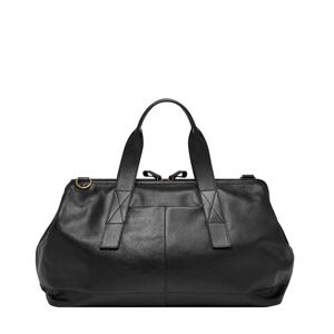 Mens Fossil Kayden Duffle Bag Leather Retail $550 Black